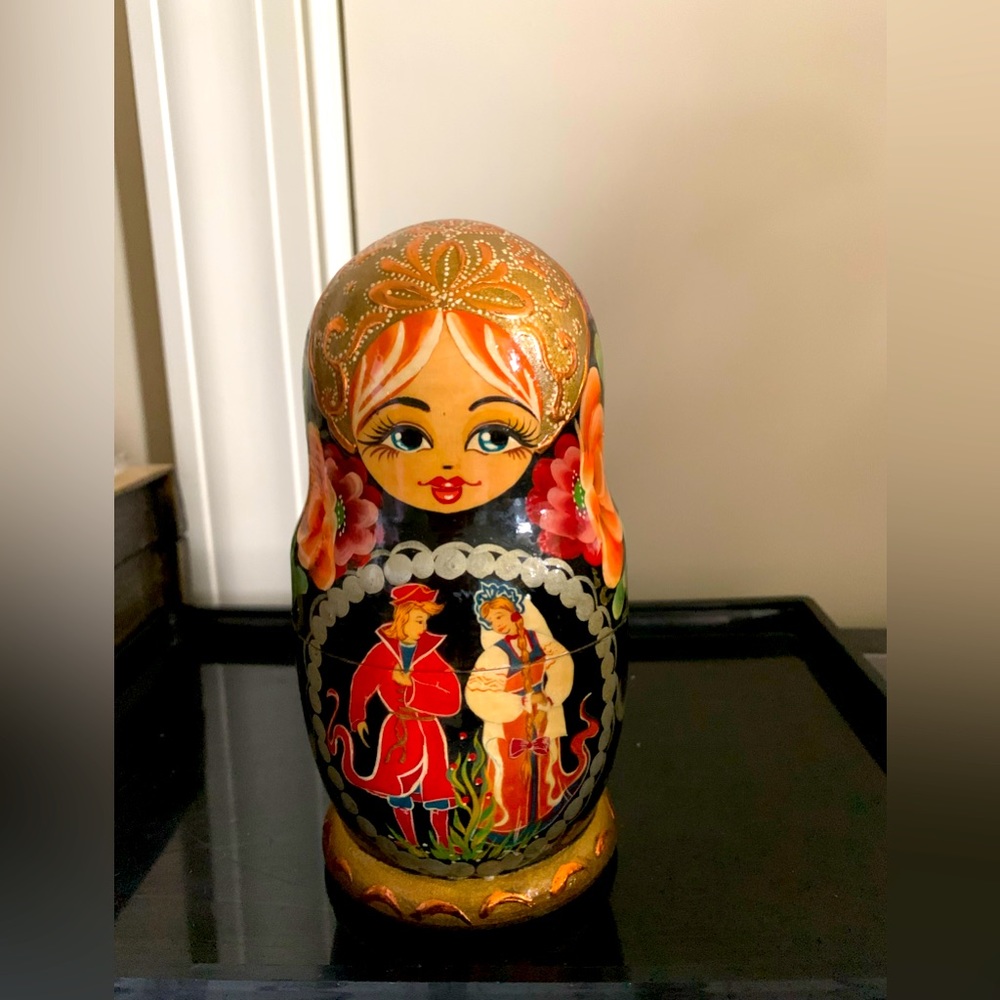From my collection Wooden Doll in Black and Red